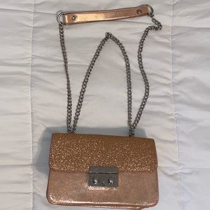 BRAND NEW Sparkly pink crossbody purse
